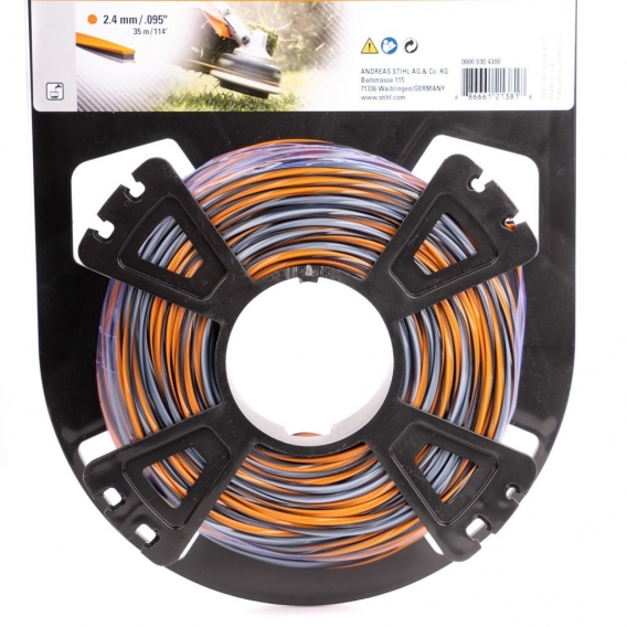 Stihl 00009304300 Mähfaden Carbon 2,4mm x 35Meter, kreuzförmig, CF3 Pro, 00009304300  Stihl