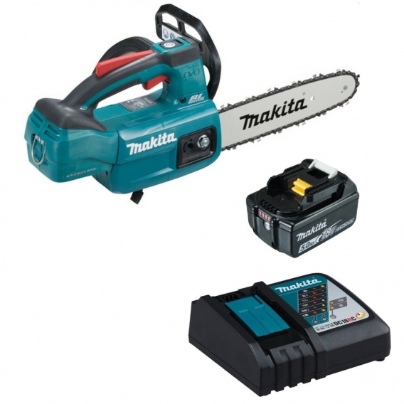 Makita Akku-Kettensäge DUC254Z 18 V + Akku BL1850B + Ladegerät DC18RC