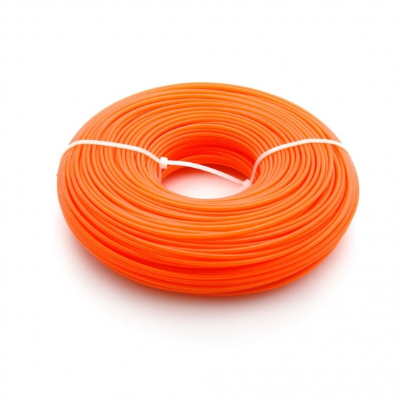 Orange Mähfaden Trimmerfaden 2,4mm x 100 m Rund Rasentrimmer Faden Ersatzfaden Nylonfaden für Rasentrimmer Motorsense Freischnei