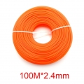 Orange Mähfaden Trimmerfaden 2,4mm x 100 m Rund Rasentrimmer Faden Ersatzfaden Nylonfaden für Rasentrimmer Motorsense Freischnei