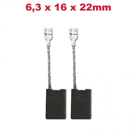 2x Kohlebürsten Motorkohlen 6,3x16x22mm für Bosch GWS 23-230 J GWS 2300-23 J GWS 23-230 JS GWS 25-180 GWS 25-180 S GWS 25-180 J 