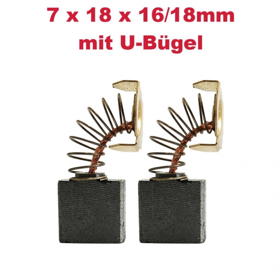 2x Kohlebürsten Motorkohlen 7x18x16/18mm für Makita HM1810 KP312 LS1211 RP1800 RP2301FC SA7000l GA7030 GA7030S GA9020R GA9020SF 