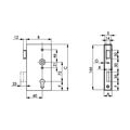 AMF Schlosskasten 140P-40ZW DIN links Breite 40mm Höhe 173mm Tiefe 94mm blank Funktion E - 14431