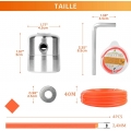 AcserGery Universal-Freischneiderkopf mit 40 m quadratischem Nylon-Trimmerfaden (Modell 1)