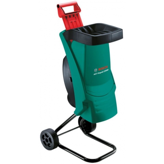 Bosch AXT Rapid 2000 Elektro Häcksler Gartenhäcksler mit Stopfer 2000 Watt