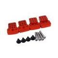 4 Stück Stoßdämpferkorb Vorne / Hinten für WPL C14 C24 RC Car 1/16 Farbe rot