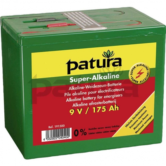 9 Volt Super-Alkaline Weidezaun-Batterie Stromstärke (Ampere) - 175 Ah