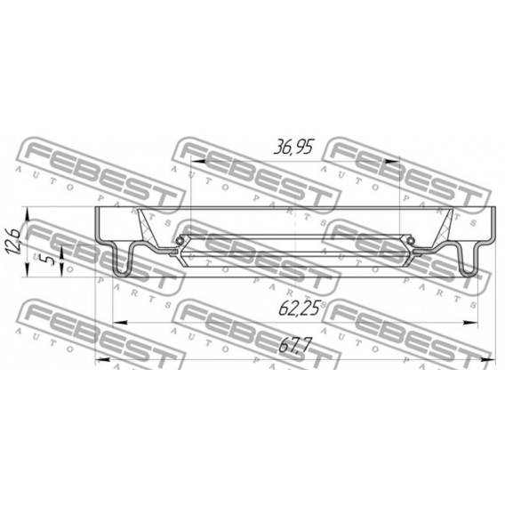 von Febest (95HDS-38620513X) Dichtring Radantrieb Simmerring