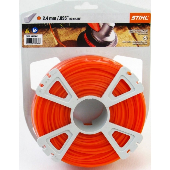 Stihl 00009302641 original Mähfaden quadratisch , orange, 2,4 mm x 83 m,  Stihl