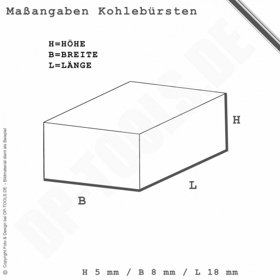 Kohlebürsten Motorkohlen Kohlen für AEG WSE 800 C / WSE800C 5x8x18mm