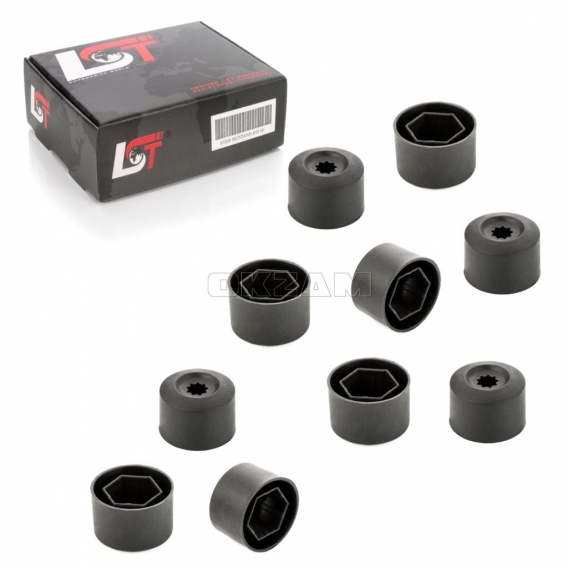 10x Radschrauben Kappen 17mm schwarz für MAZDA HONDA TOYOTA SUZUKI MITSUBISHI