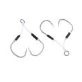 2 Stück Steel Fishing Jig Barbed Hooks Größe EIN