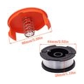 Line String Trimmer Replacement Spool for Black+Decker String Trimmers (6 Replacement Spool, 2 Trimmer Cap, 2 Pack Spring)