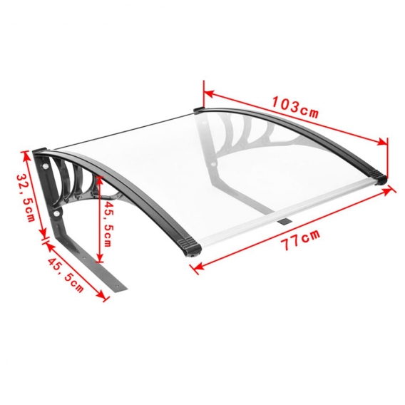 XMTECH Garage Dach Carport für Rasenroboter Rasenmäher 103x77cm Mähroboter Überdachung aus Polycarbonat UV-Schutz, Regenschutz