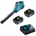 Makita Akku-Gebläse 2x 18 V DUB362Z + 2x Akku 5,0 Ah BL1850b + Ladegerät DC18RC