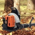 65CC Laubgebläse Laubsauger Benzin Laubbläser Gartenbläser Laubhäcksler Blasgerät 2-Takt 2700W Blasgerät Garten Blätter Sauber f