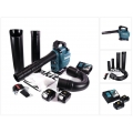 Makita DUB 363 RT2V Akku Gebläse / Laubsauger 36 V ( 2x 18 V ) Brushless + Absaug Set + 2x Akku 5,0 Ah + Ladegerät