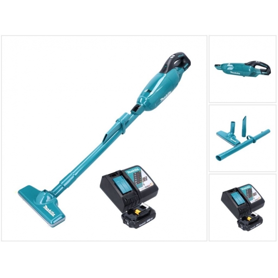 Makita DCL 281 FRA1 Akku Staubsauger 18 V Brushless + 1x Akku 2,0 Ah + Ladegerät