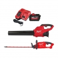 Herbstpaket MILWAUKEE M18 Gebläse FBL-0 - Heckenschere CHT-0 - 1 Akku 18V 12Ah - 1 Ladegerät M12-M18C