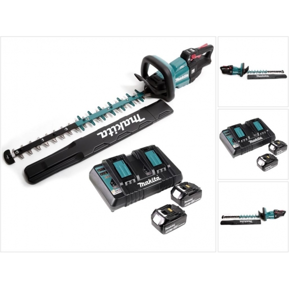 Makita DUH 601 PTE Akku Heckenschere 18V 60cm Brushless + 2x Akku 5,0Ah + Ladegerät