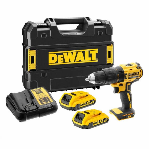 DeWALT Akku-Bohrschrauber DCD778D2T-QW 18V / 2,0 Ah bürstenlos, inkl. 2x 2 Ah Akku, Lader und Koffer