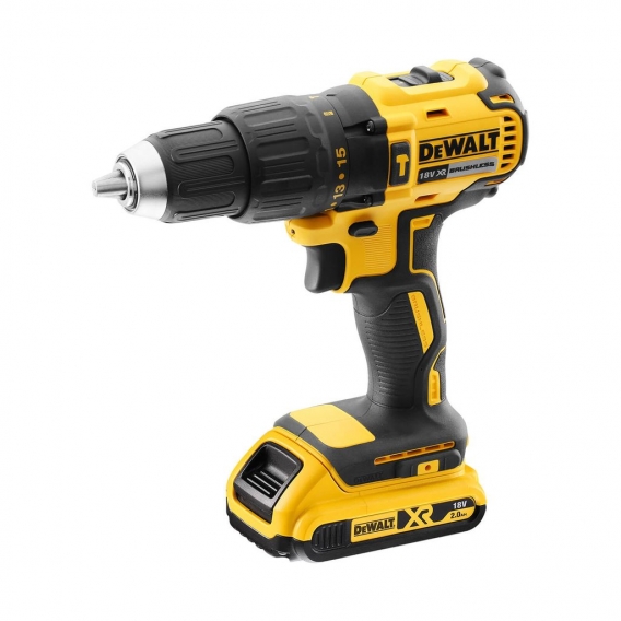 DeWALT Akku-Bohrschrauber DCD778D2T-QW 18V / 2,0 Ah bürstenlos, inkl. 2x 2 Ah Akku, Lader und Koffer