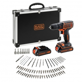 More about BLACK+DECKER BDCDC18BAFC Akkuschrauber Bohrschrauber 18V 2x Akkus 80-tlg Zubehör