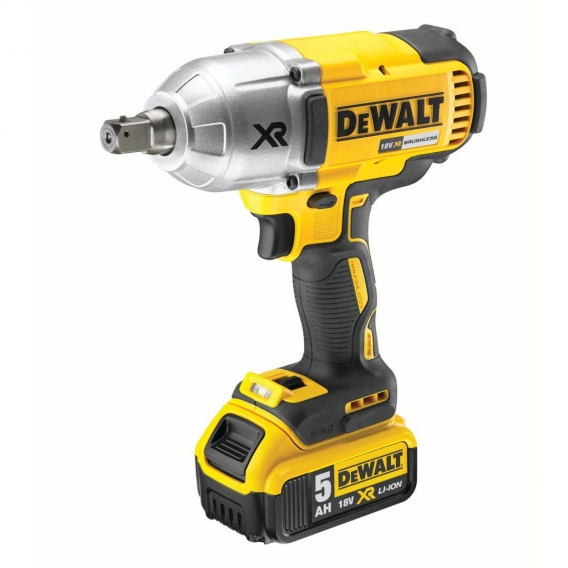 DeWALT Akku-Schlagschrauber DCF899P2-QW 18 V 1/2" Außenvierkant, inkl. 2x 5Ah Akku, System-Schnellladesystem, T-STAK-Box