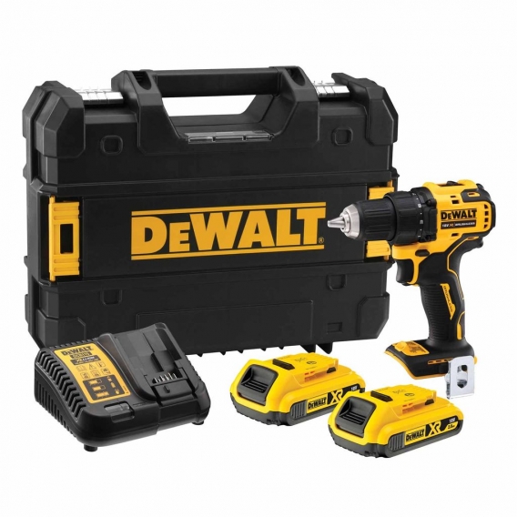 Dewalt Akku-Bohrschrauber DCD708D2T-QW 18 V, 2 Akkus 2 Ah, Ladegerät, TSTAK-Box