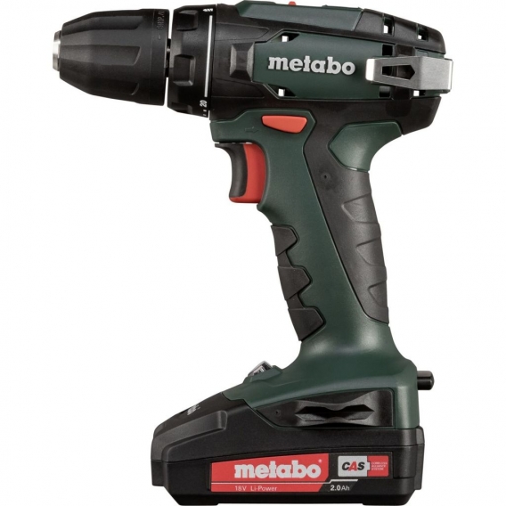 Metabo BS 18 Set Akku Bohrschrauber 18V 48Nm + 2x Akku 2,0Ah + Ladegerät + Mobile Werkstatt ( 602207880 )