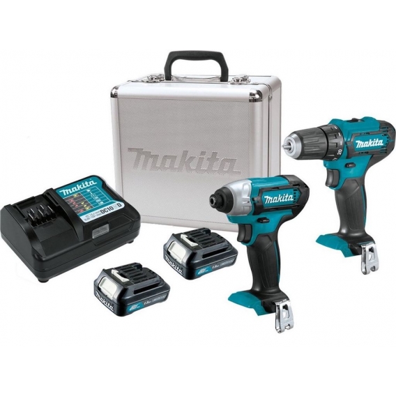 Makita COMBO WerkzeugSET DF333D + TD110D (2x1.5Ah Koffer) Bohrschrauber Schlagschrauber