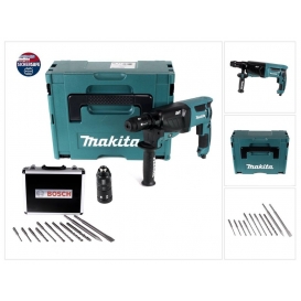 More about Makita HR 2631 FTJ Kombihammer 800 W SDS Plus + Schnellspannbohrfutter + Bohrer und Meißel Set 11 tlg. PGM  + Makpac