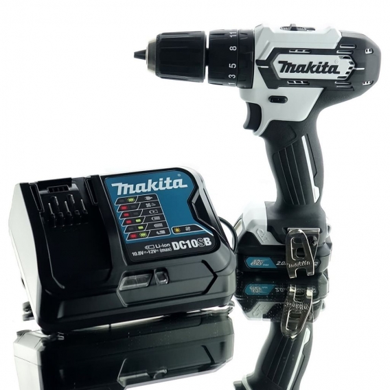 Makita® SET Akku Schlagbohrschrauber Sonder-Edition Weiß 12 V max. 30 Nm 0-1.700 min-1 - HP333DSAW