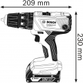 Bosch Professional Akku Schlagbohrschrauber GSB 18V-21 (2x 2,0 Ah Akku, 18 Volt, 40tlg. Zubehör Set, in L-BOXX)