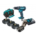 Makita DHP482RFX3 Akku-Schlagbohrschrauber Set | 3x 3 Ah Akkus Charger Tasche