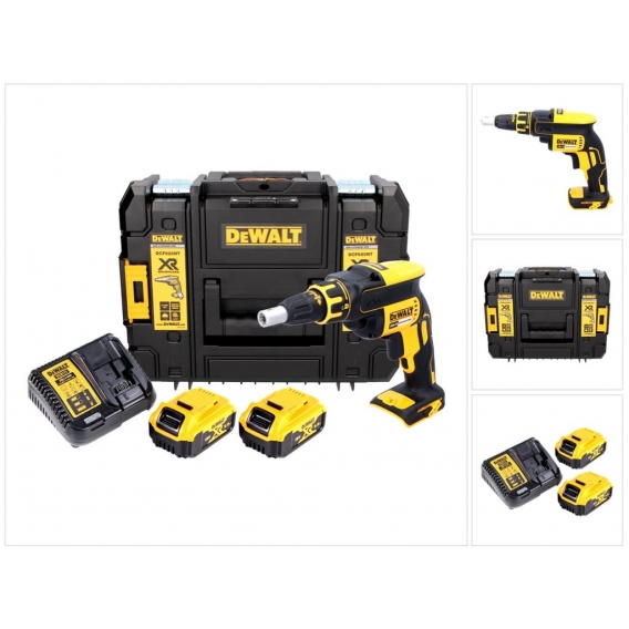 DeWalt DCF 620 P2 Akku Trockenbauschrauber 18 V 30 Nm Brushless + 2x Akku 5,0 Ah + Ladegerät + TSTAK