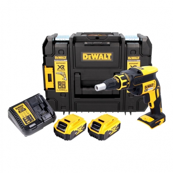 DeWalt DCF 620 P2 Akku Trockenbauschrauber 18 V 30 Nm Brushless + 2x Akku 5,0 Ah + Ladegerät + TSTAK