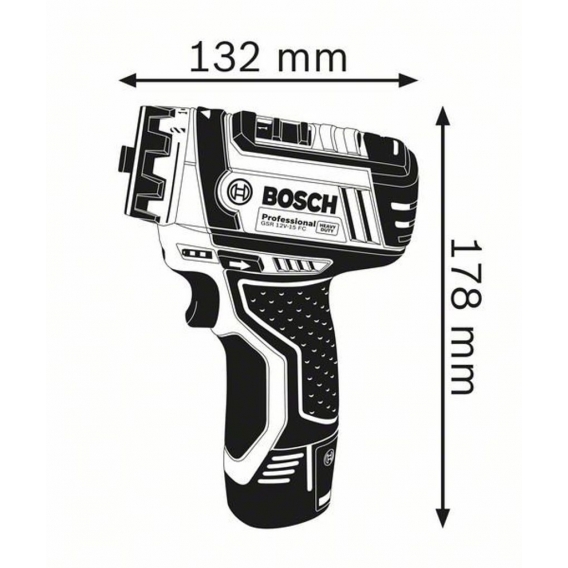 Bosch Akku-Bohrschrauber GSR 12V15 FC FlexiClick, Sologerät, ohne Akkus, ohne Ladegerät