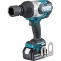 MAKITA 18V bürstenloser Schlagbolzen - 2 Batterien BL1850B 5.0Ah - 1 Schnellladegerät DC18RC DTW1001RTJ