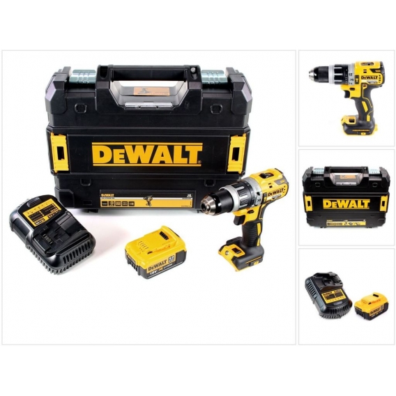 DeWalt DCD 796 M1 Akku Schlagbohrschrauber Brushless 18V 70 Nm + 1x Akku 4,0 Ah + 1x Schnelladegerät in TSTAK