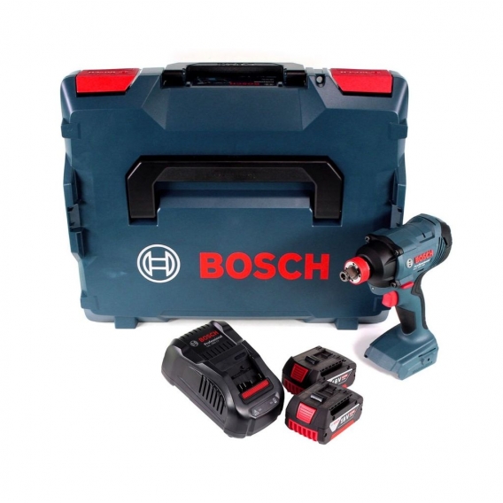 Bosch GDX 18 V-180 18 V Li-Ion Akku Drehschlagschrauber mit 180 Nm mit 2x 5,0 Ah Akku und Lader in L-Boxx