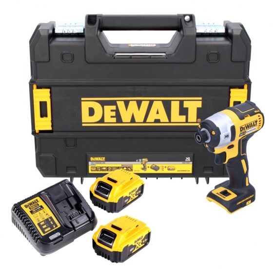 DeWalt DCF 887 P2 Akku Schlagschrauber 18 V 205 Nm Brushless + 2x Akku 5,0 Ah + Ladegerät + TSTAK