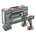 Metabo 12 Volt Akkuset Akku-Bohrschrauber PowerMaxx BS 12 + Akku-Schlagschrauber PowerMaxx SSD 12