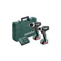 Metabo 12 Volt Akkuset Akku-Bohrschrauber PowerMaxx BS 12 + Akku-Schlagschrauber PowerMaxx SSD 12