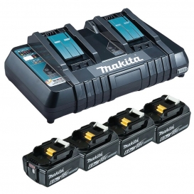 More about Makita Power Source-Kit Li 18V Ladegerät DC18RD 4x Akku BL1860B 6,0Ah 199485-6