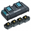 Makita Power Source-Kit Li 18V Ladegerät DC18RD 4x Akku BL1860B 6,0Ah 199485-6