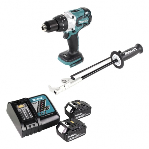 Makita DHP 481 RG Akku Schlagbohrschrauber 18 V 115 Nm Brushless + 2x Akku 6,0 Ah + Ladegerät