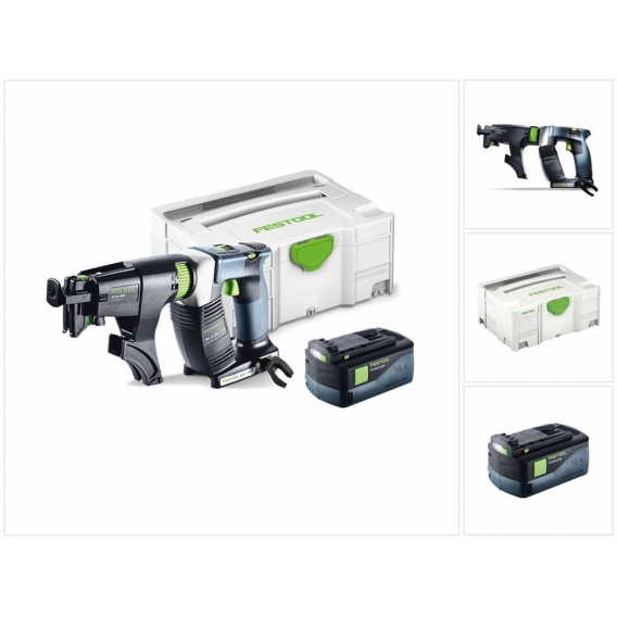 Festool DWC 18-4500 Li-Basic Duradrive Akku Bauschrauber 18V ( 574747 ) 14Nm Brushless im Systainer + 1x 5,2Ah Akku - ohne Ladeg