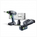 Festool T 18+3 Li-Basic Starter Akku Bohrschrauber 18V 50Nm Brushless + 1x Akku 5,2Ah + Ladegerät + systainer