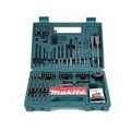 Makita DHP 482 SGK W Akku Schlagbohrschrauber 18V 62Nm + 1x Akku 6,0Ah + Ladegerät + 100 tlg. Bit Bohrer Set + Koffer